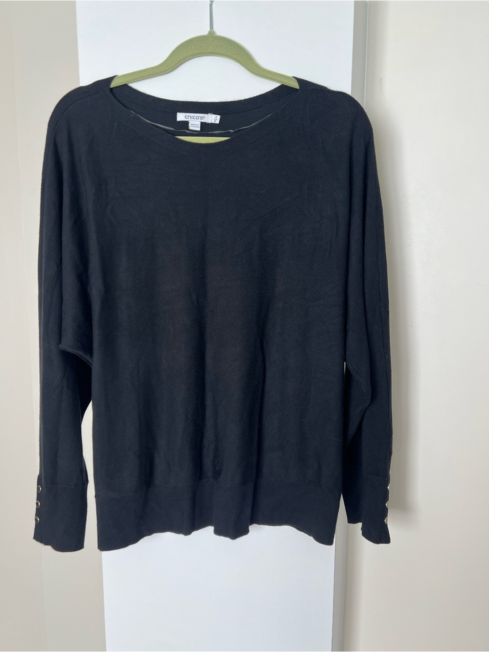 Chico's Black Crewneck Sweater